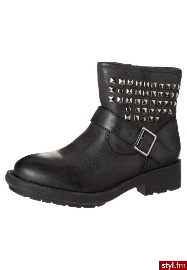 Duffy Botki kowbojki i motocyklowe czarny (97-09178) - Botki Buty Moda