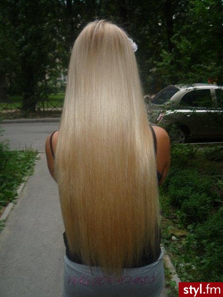 Blond Rozpuszczone Proste Na co dzień Długie Fryzury
