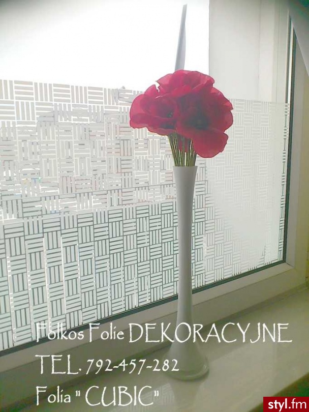 Folie dekoracyjne na okna- Folkos FOLIA CUBIC - Wnętrza