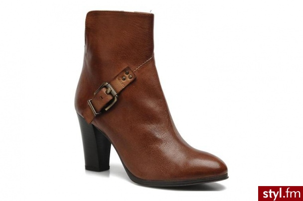Jonak PÓŁBUTY I BOTKI JOSIA BY (Brązowy) - Botki Buty Moda