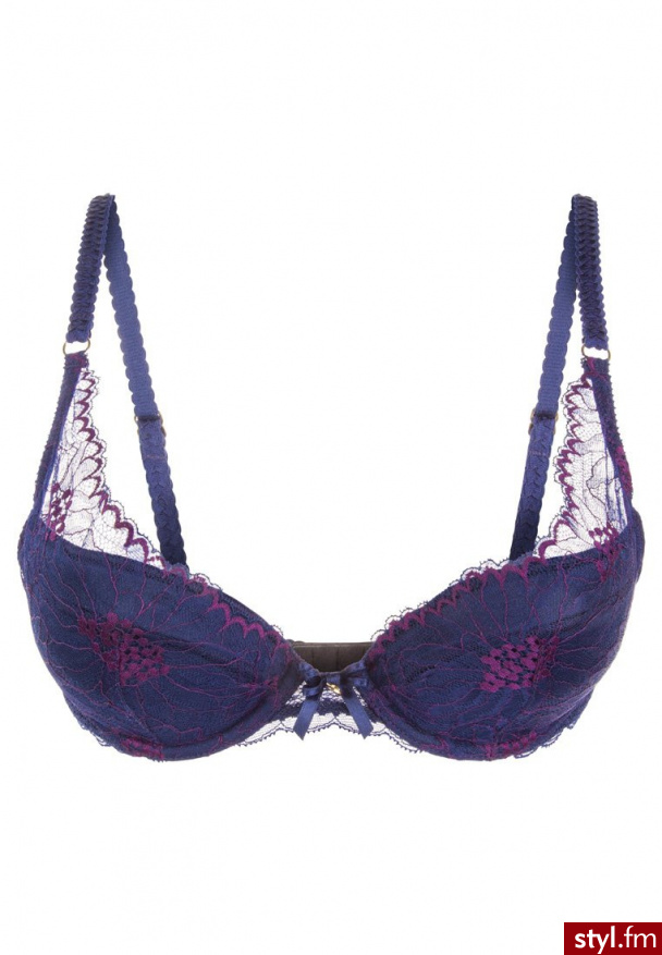 Chantelle Biustonosz pushup niebieski (1272) - Biustonosze Bielizna Moda