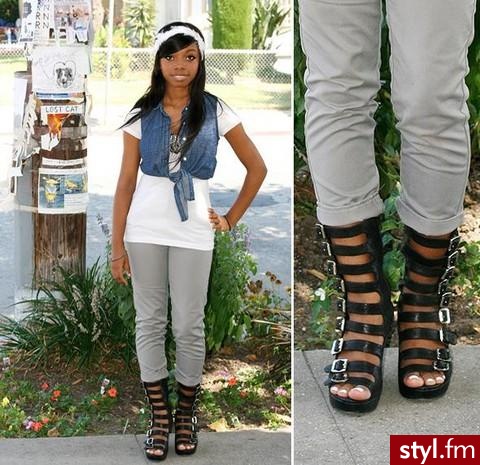 1.feather headband
, h&m, 2.necklace
, forever 21, 3.denim top
, h&m, 4.pants h&m, 
5.buckle boots jeffrey campbell, - Pozostałe Ciuchy Moda