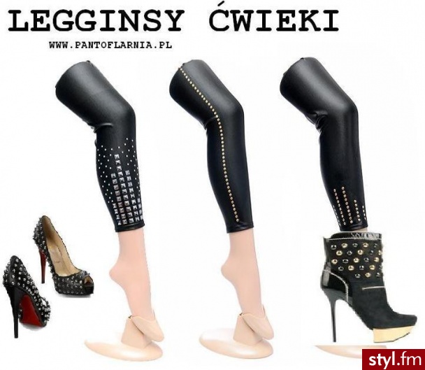 Leginsy z ćwiekami - Pozostałe Ciuchy Moda