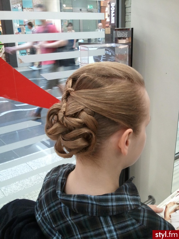 Blond Kok Proste Ślubne Długie Fryzury