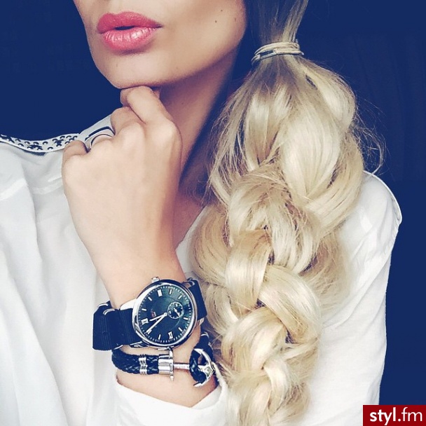 Blond Warkocze Proste Na co dzień Długie Fryzury