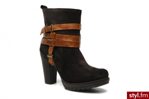 Folk'l PÓŁBUTY I BOTKI DANYA BY FOLK'L (Brązowy) - Botki Buty Moda