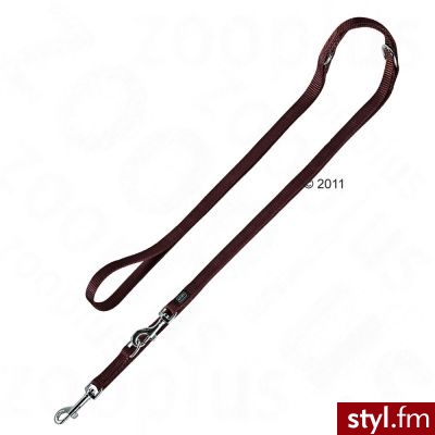 Smycz Hunter Vario Basic, brązowa - 200 cm długości, 20 mm szerokości - Psy Zwierzaki
