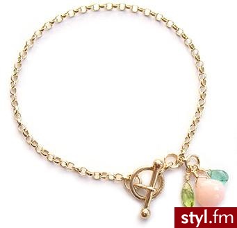 Bransoletka pokryta złotem, z kamieniami szlachetnymi. Cena: £180 - Pozostałe Dodatki Moda