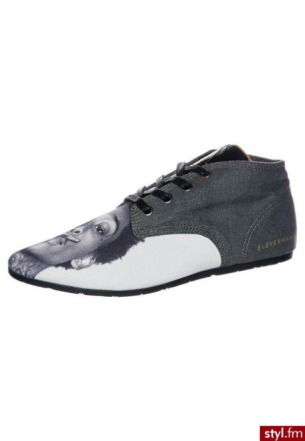 ELEVEN PARIS BOTKI SZNUROWANE SZARY (BASMOUS WIzKA) - Botki Buty Moda