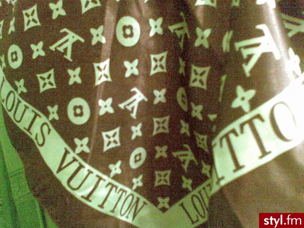 NOWA apaszka Louis Vuitton. brązowa,Louis Vuitton w znaczki - Misz-masz