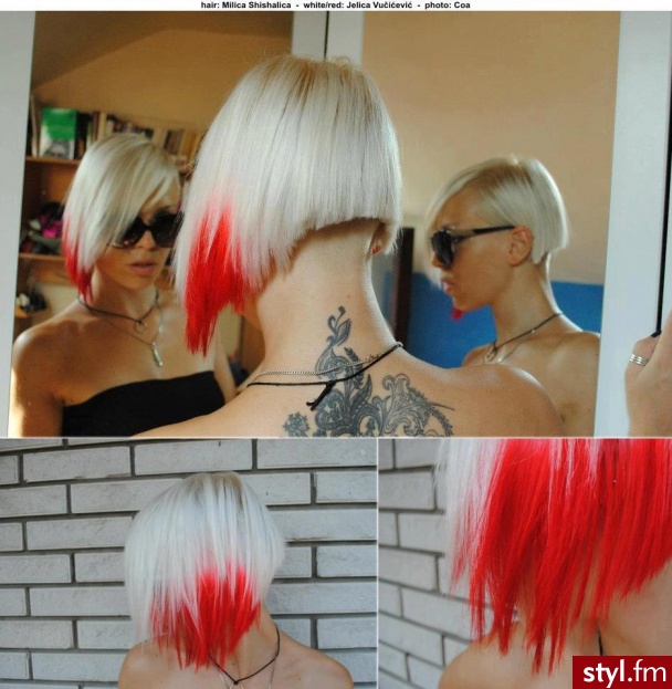 Blond Rozpuszczone Proste Na co dzień Krótkie Fryzury