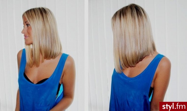 Blond Rozpuszczone Proste Na co dzień Średnie Fryzury