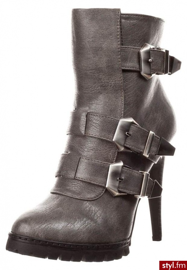 Even&Odd Botki szary - Botki Buty Moda