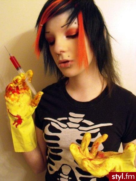 EMO Alternatywne Średnie Fryzury