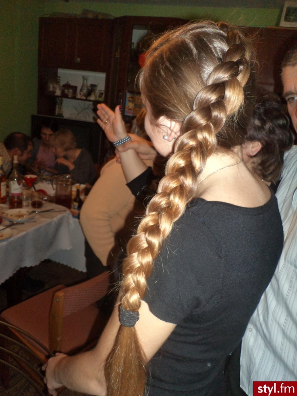 Blond Warkocze Proste Na co dzień Długie Fryzury