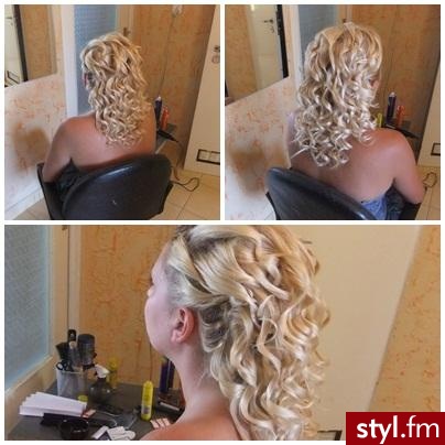 Blond Rozpuszczone Kręcone Ślubne Długie Fryzury