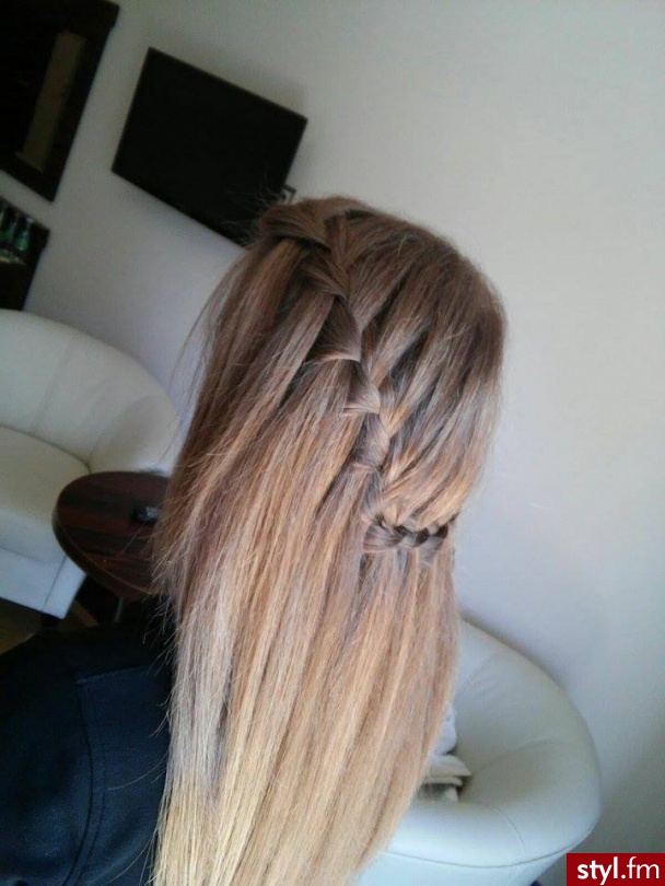 Blond Warkocze Proste Na co dzień Długie Fryzury
