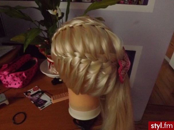 Blond Warkocze Proste Na co dzień Długie Fryzury