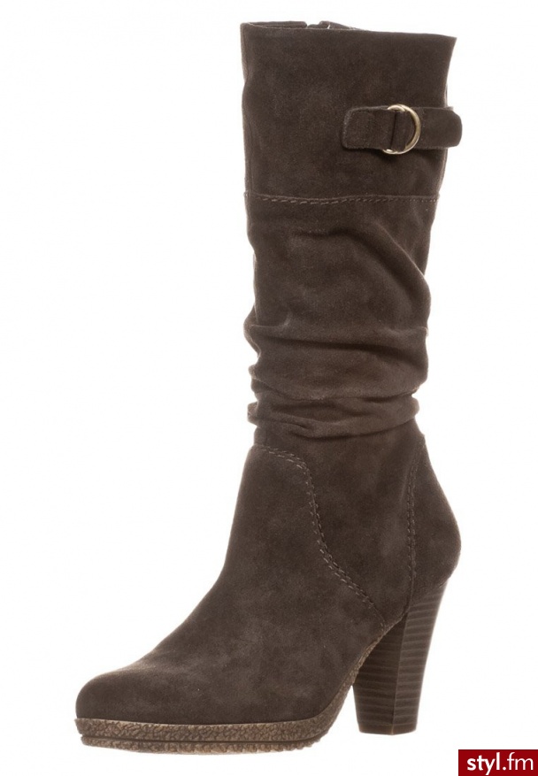 Pier One Kozaki  brązowy - Kozaki Buty Moda