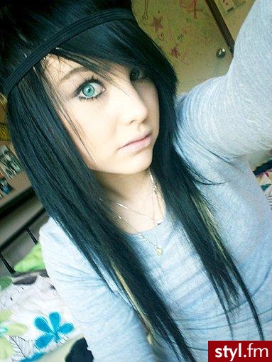 EMO Alternatywne Średnie Fryzury
