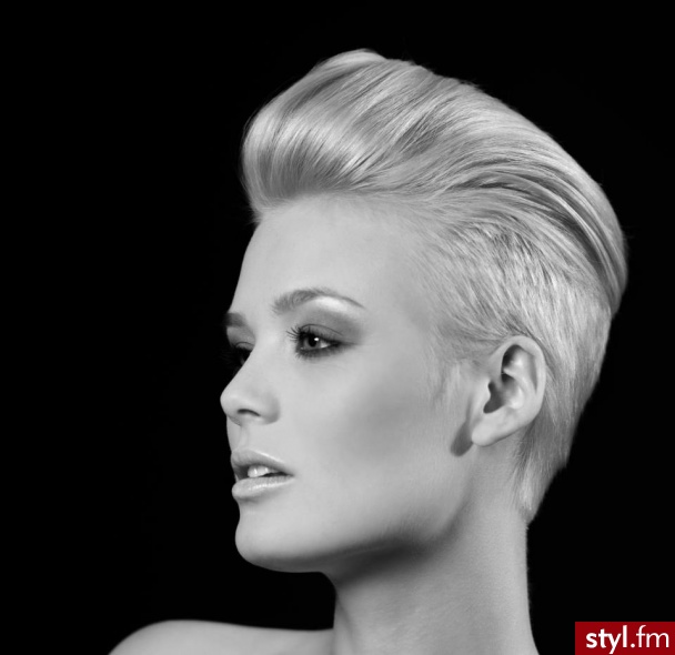 Blond Irokez damski Proste Na co dzień Krótkie Fryzury