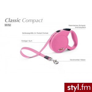 Flexi Mini Compact - psy do 12kg - Różowa - Psy Zwierzaki