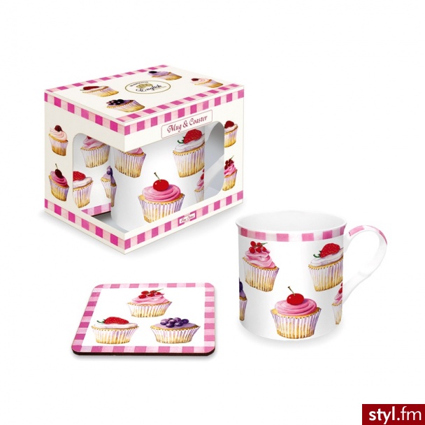 Nuova R2S Kubek porcelanowy z korkową podkładką Traditional English 258 CPKS - Pozostałe Biżuteria Moda