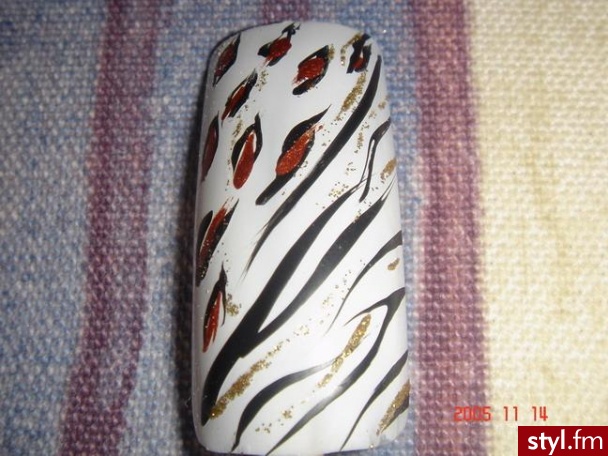 zebra i tygrysek - Paznokcie