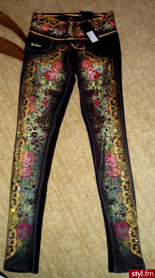 Materiałowe Spodnie Moda