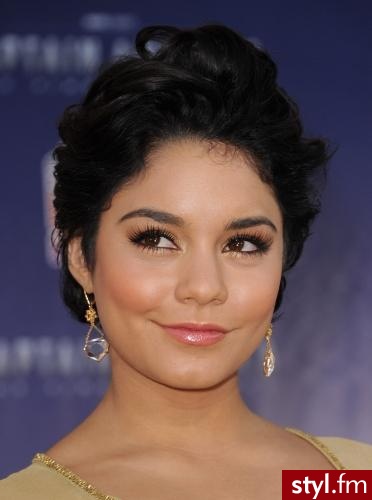 Vanessa Hudgens - Czarne Rozpuszczone Proste Na co dzień Krótkie Fryzury