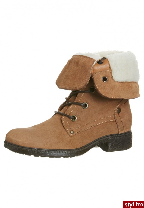 zign Botki sznurowane brązowy (266209) - Botki Buty Moda