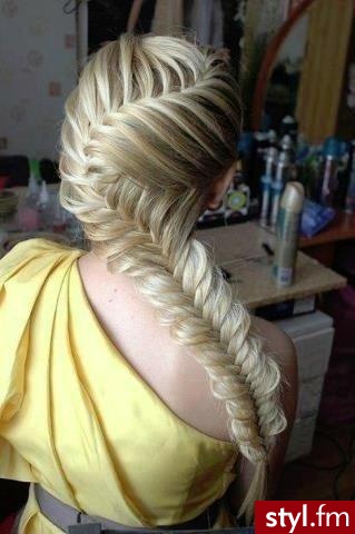 Blond Warkocze Proste Na co dzień Długie Fryzury