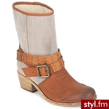 Ikks BUTY INES Brown / TAUPE - Kozaki Buty Moda