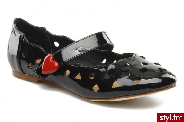 Shellys BALERINKI CONFETTI BY SHELLYS (Czarny) - Balerinki Buty Moda