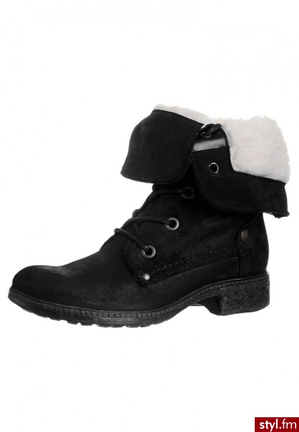 zign Botki sznurowane czarny (266209) - Botki Buty Moda