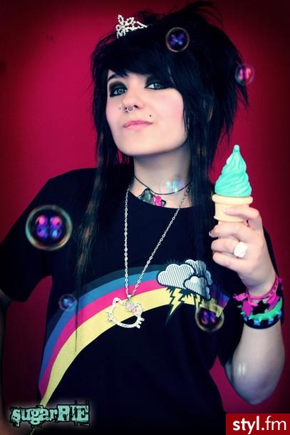 EMO Alternatywne Średnie Fryzury