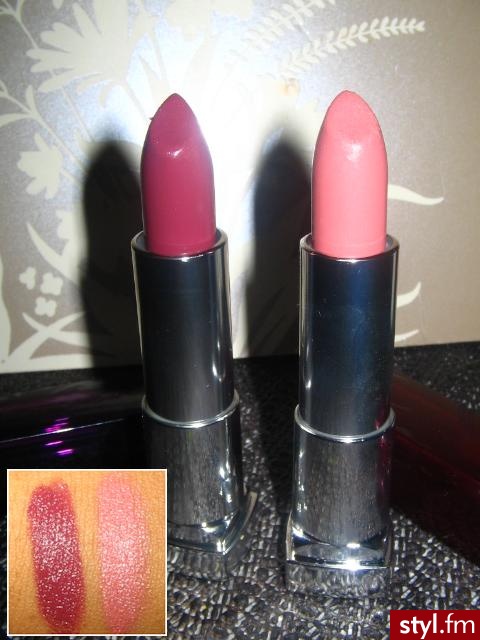 makijaż. Maybelline COLORsensational
in Mauve-licious (left) and Pink Petal (right). - Makijaże