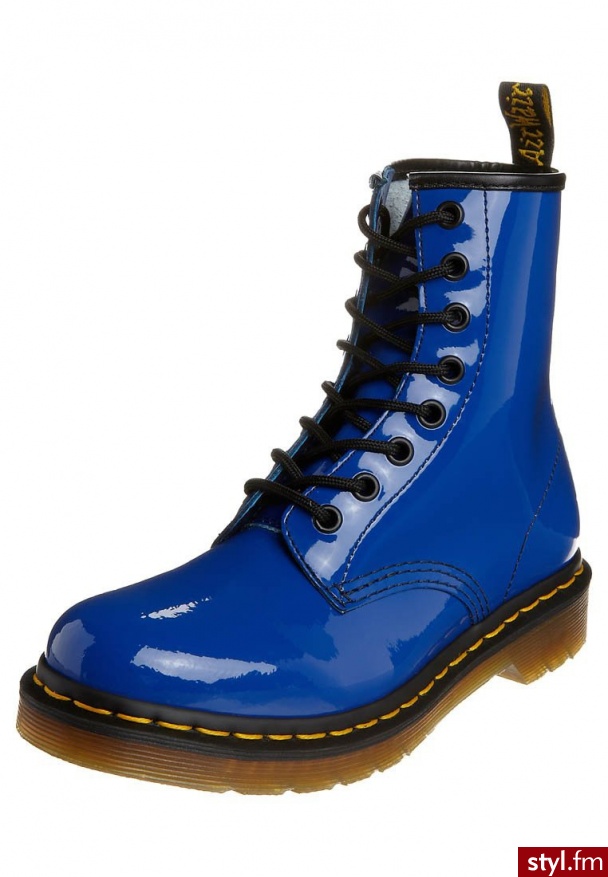 Dr. Martens Kozaki sznurowane niebieski - Kozaki Buty Moda