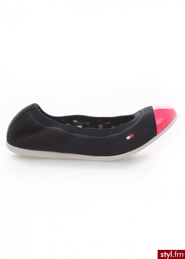 TOMMY HILFIGER Baleriny dahlia 5c granatowy, fuksja - Balerinki Buty Moda