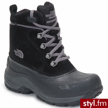 The North Face Buty Dziecko Chilkats Kids Black / Grey - Kozaki Buty Moda