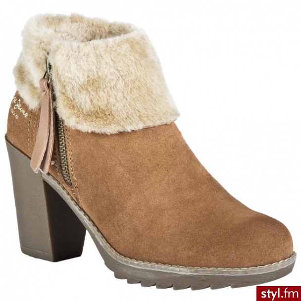 Pepe Jeans BOTKI PFS10727 847 BRĄZOWY (SKÓRA ZAMSZOWA) (skóra zamszowa) - Botki Buty Moda