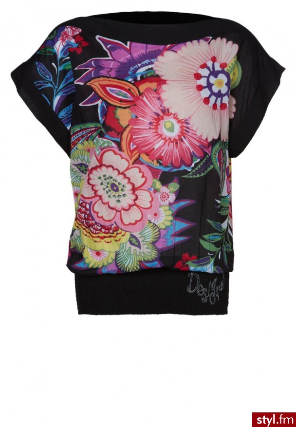 Desigual Florien Tunika Czarny (31B2302) - Tuniki Ciuchy Moda