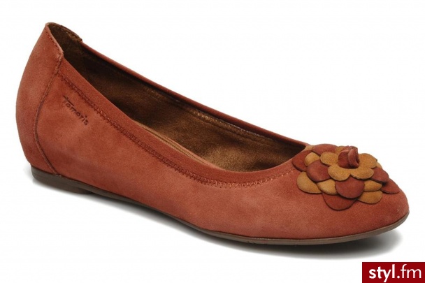 Tamaris BALERINKI BABAMERZ BY (Pomarańczowy) - Balerinki Buty Moda