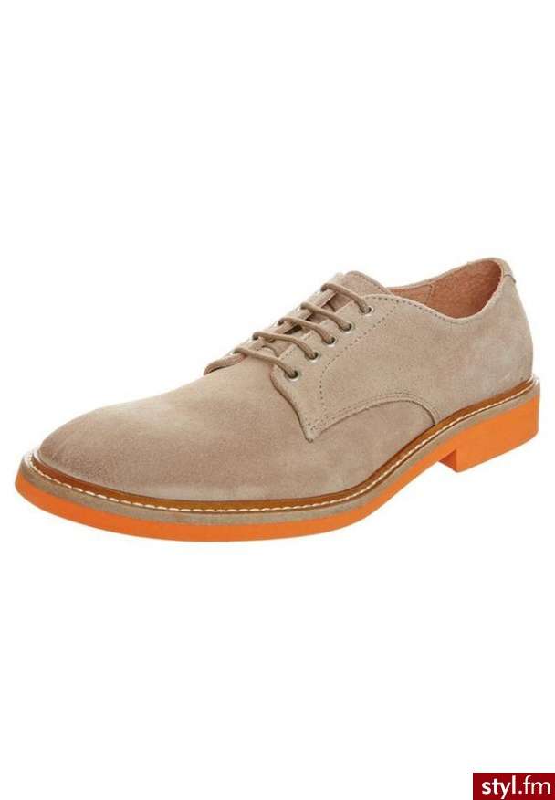 Selected Homme SEL THEO SUEDE Oksfordki beżowy - Pozostałe Buty Moda