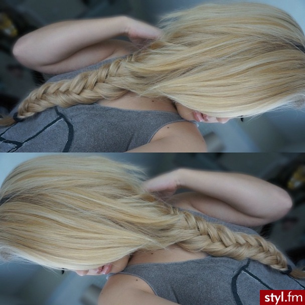 Blond Warkocze Proste Na co dzień Długie Fryzury