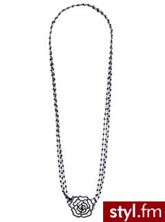 Necklace with flower pendant - Black - Promod. Pobrano ze strony: http://www.promod.co.uk/jewellery/necklaces/necklace-with-flower-pendant-black-R1290295001.html - Pozostałe Dodatki Moda