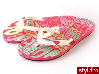 KLAPKI JAPONKI ROXY 2011 BORABORA 37 BRIGHT PINK - DAMSKIE - Klapki Buty Moda