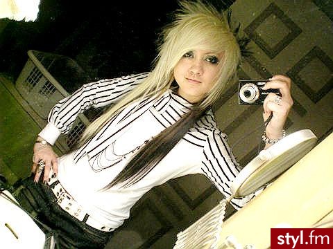 Blond EMO Alternatywne Długie Fryzury