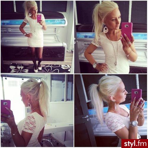 Blond Upięcie Proste Na co dzień Średnie Fryzury