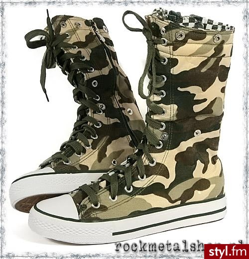 Trampki w moro. wysokie trampki w moro - Pozostałe Buty Moda